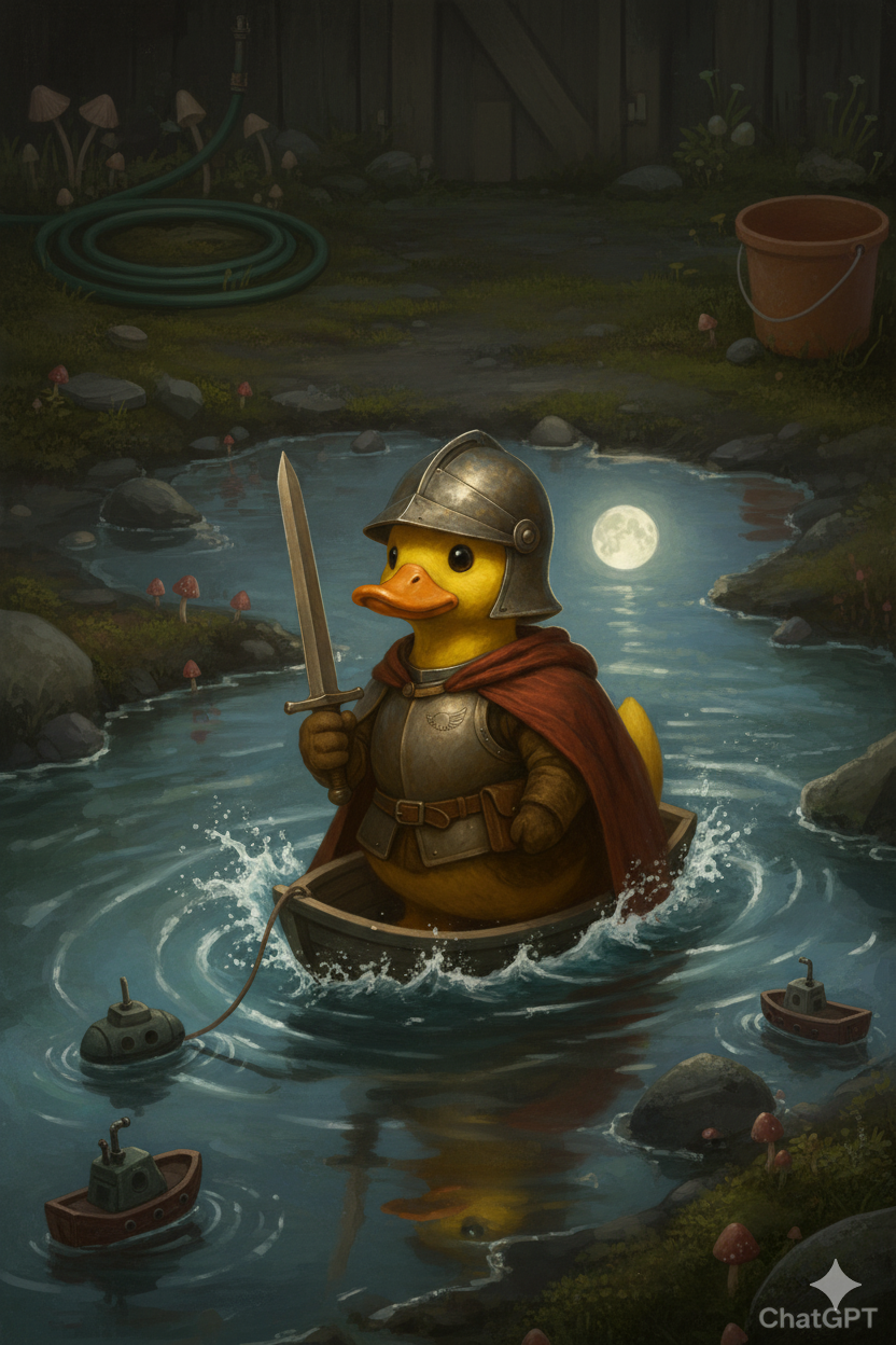 Sir Quackers on an adventure